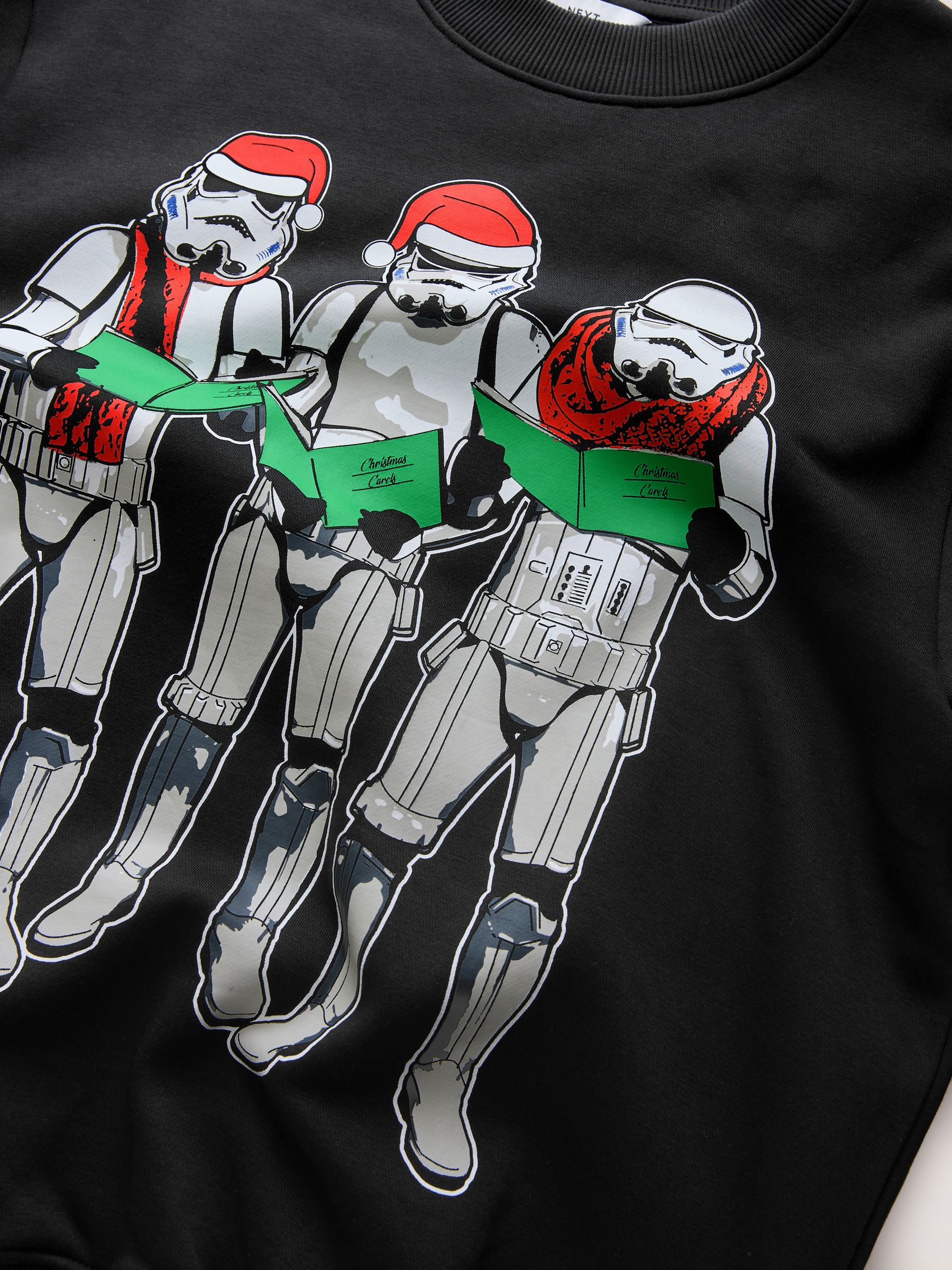 Zwart - Star Wars Stormtrooper Kerstmis Graphic Licentie Ronde hals Sweatshirt