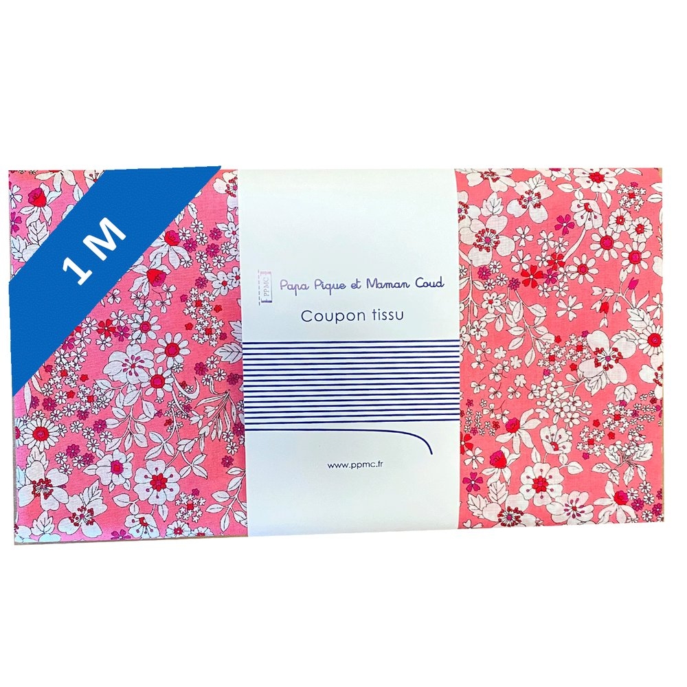 Coupon Tissu 1 M Violette Rose