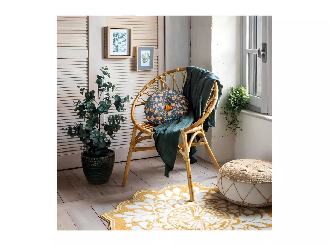 Fauteuil en Rotin naturel H 84 cm