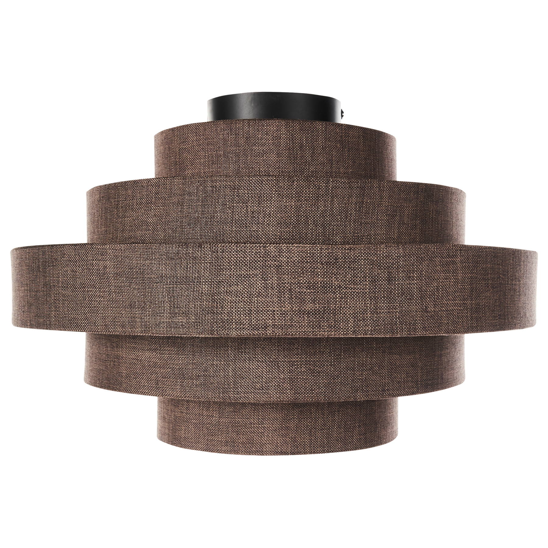 Beliani - EREBATO - Plafondlamp - Bruin - Linnen
