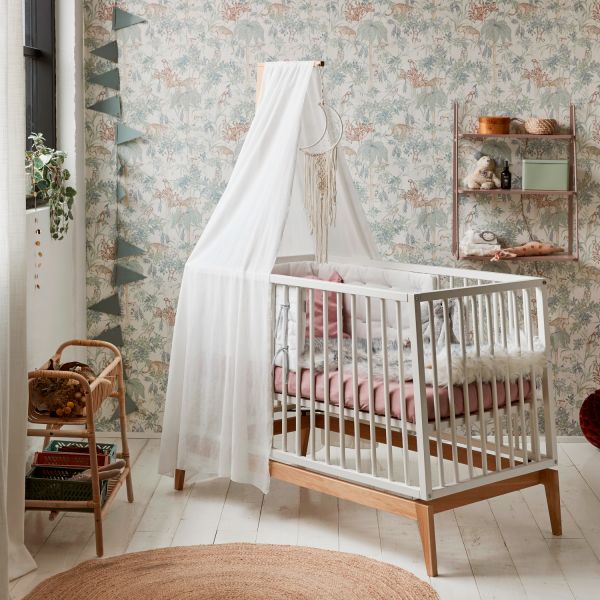 Leander Luna Babybed White / Oak 60 x 120 cm