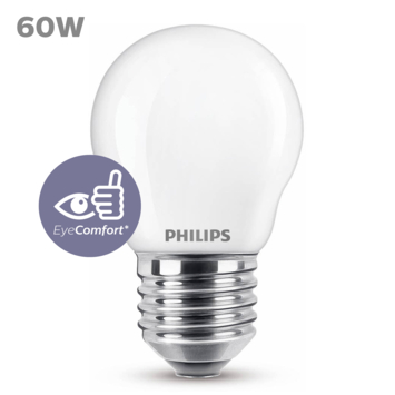 Philips LED kogel E27 60W mat niet dimbaar