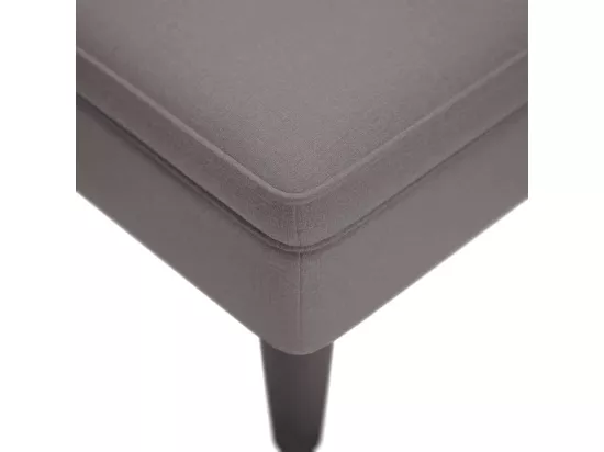 Fauteuil long avec coussin et accoudoir droit taupe tissu