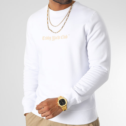 Sweat Crewneck Smiley Bear Blanc Beige