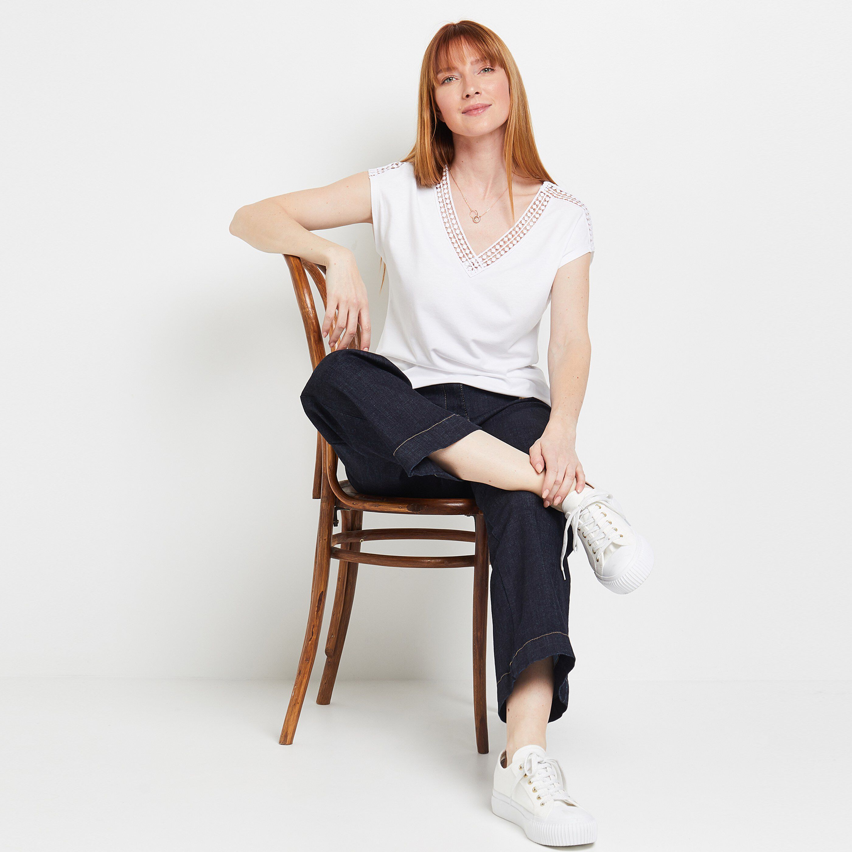 Tshirt uni femme - BLANC