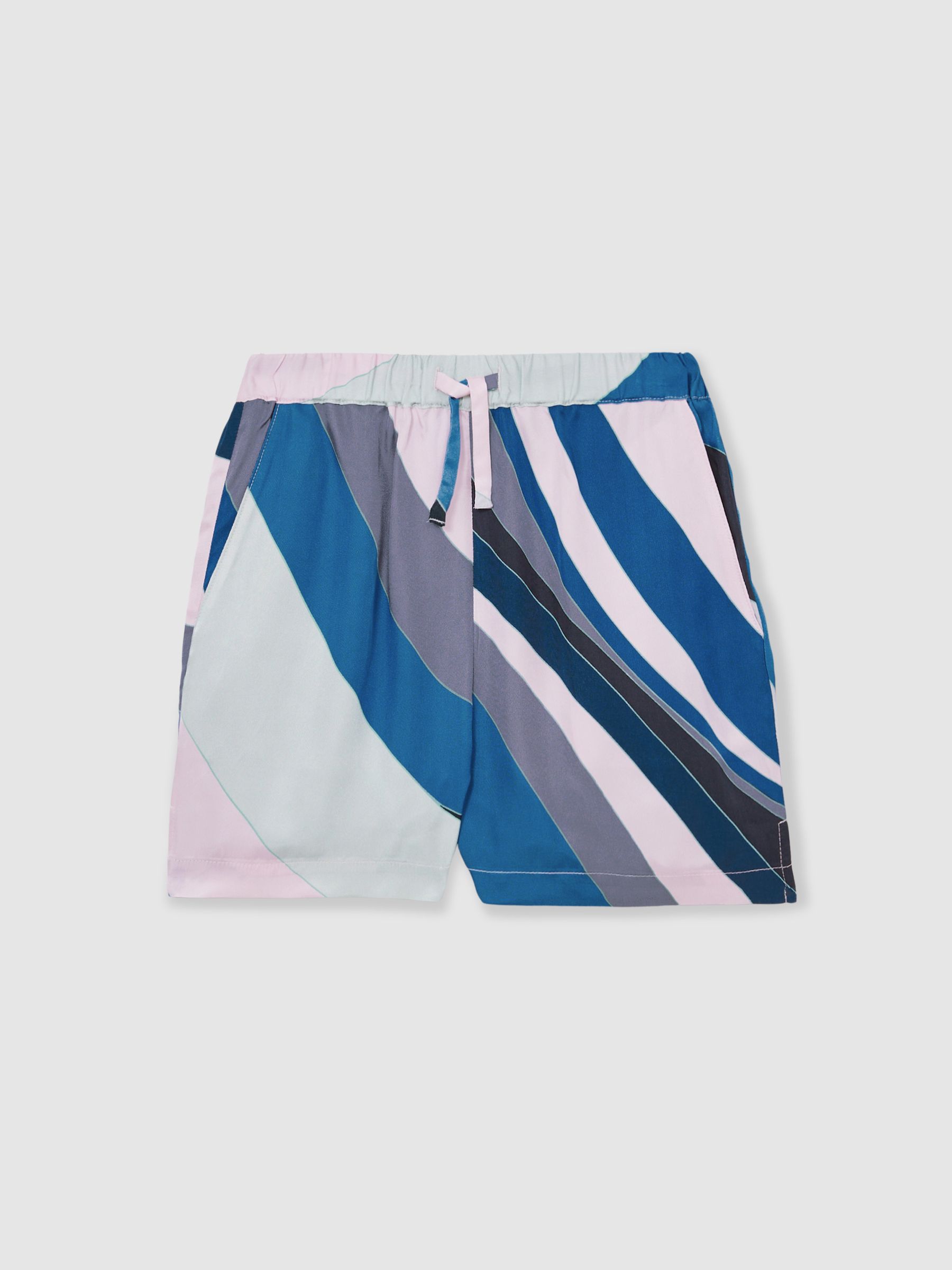 Reiss Tommi short met print en trekkoord in de taille