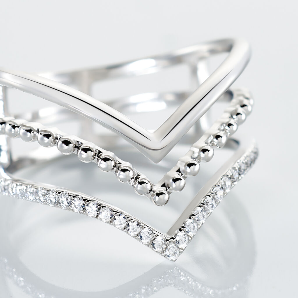 Bague Irina Argent Blanc Oxyde De Zirconium