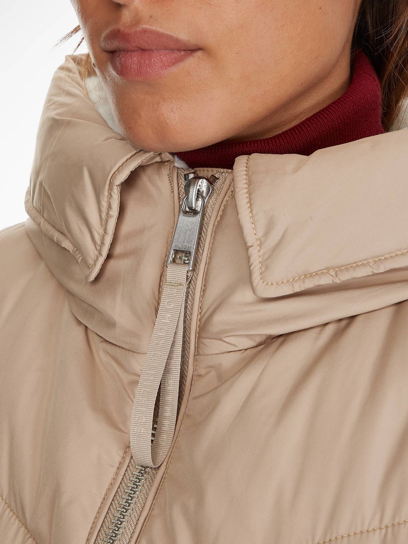 Tommy Hilfiger| Damen Steppmantel CHEVRON SORONA TEDDY LINED COAT