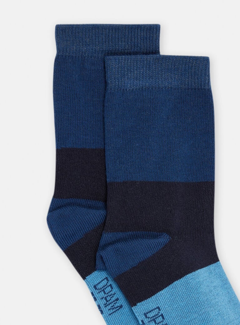 Chaussettes bleues à imprimé à rayures