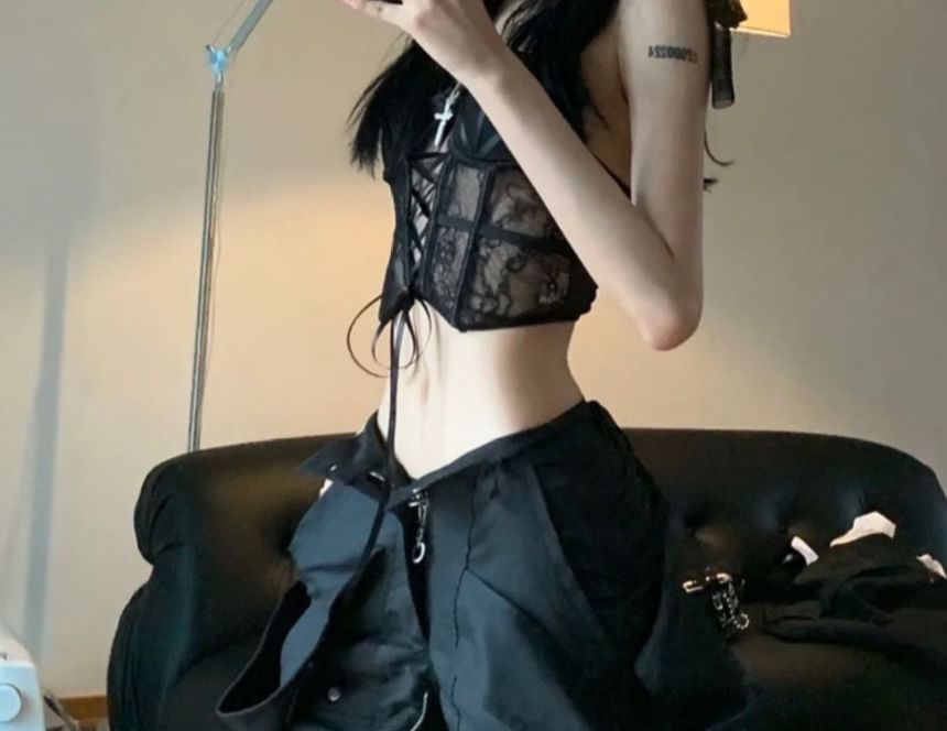 Gecko - Kanten bustier / slip / set