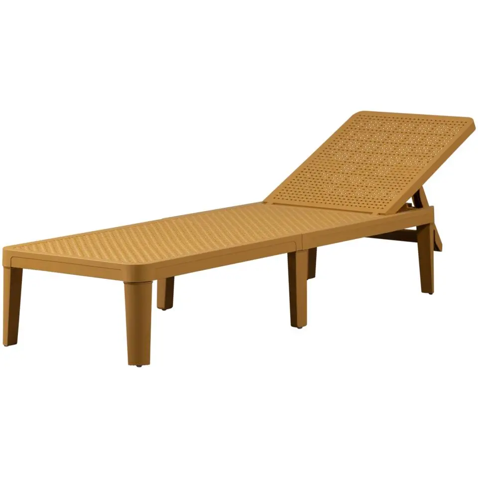 WOOOD Jinte Ligbed Tuin - Kunststof - Geel - 29x55x191