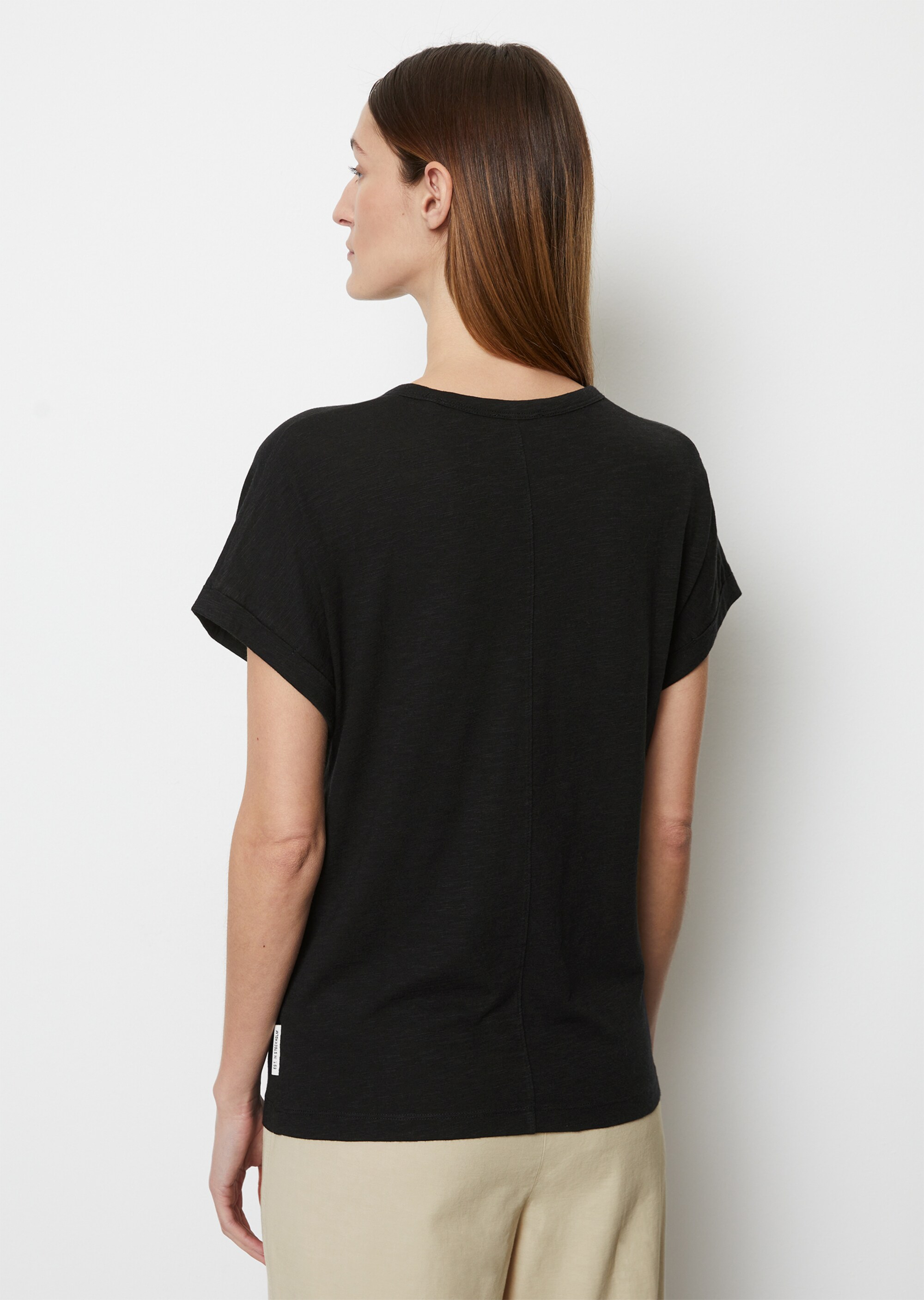 T-Shirt loose aus Slub-Jersey