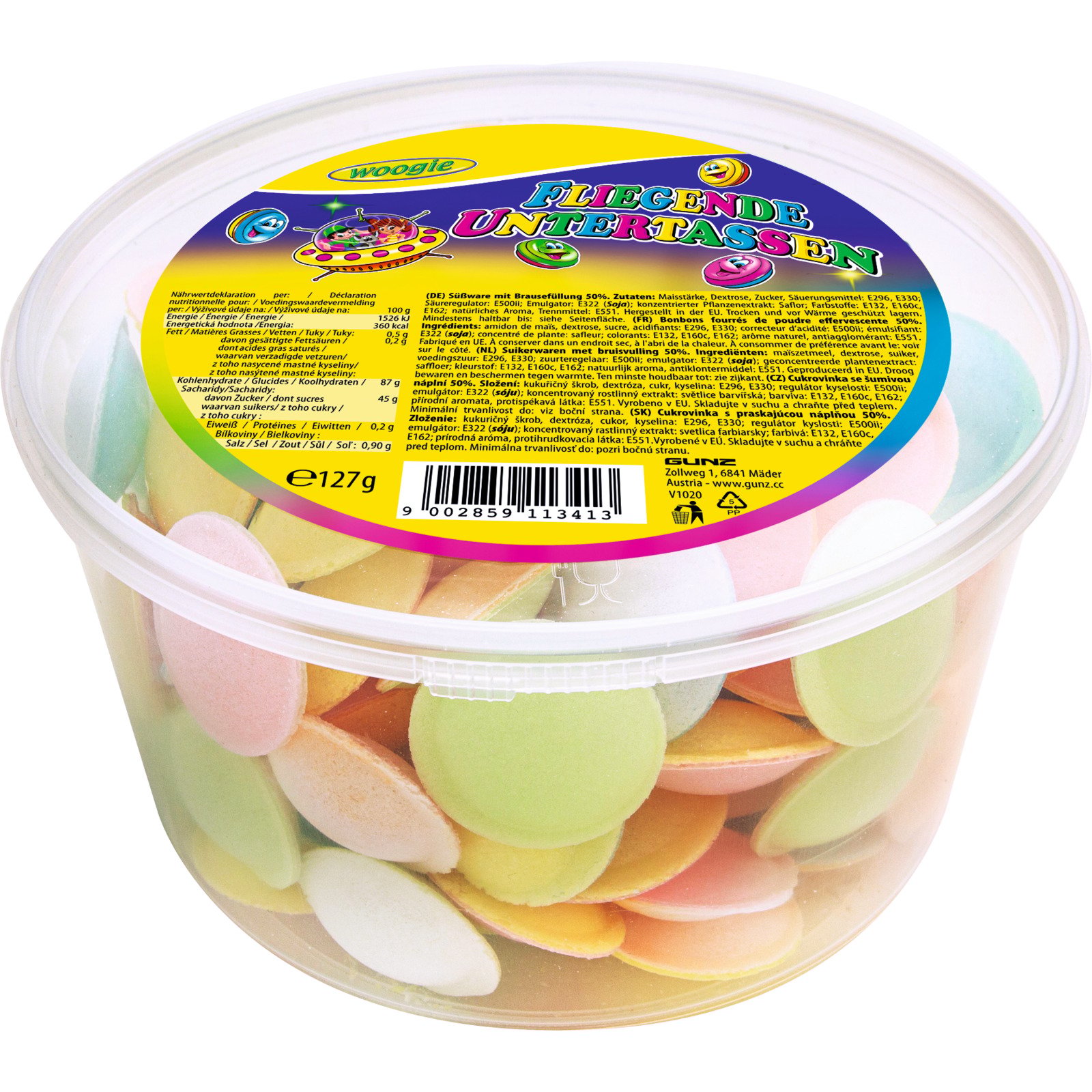Woogie Fliegende Untertassen Brausefüllung 127 g