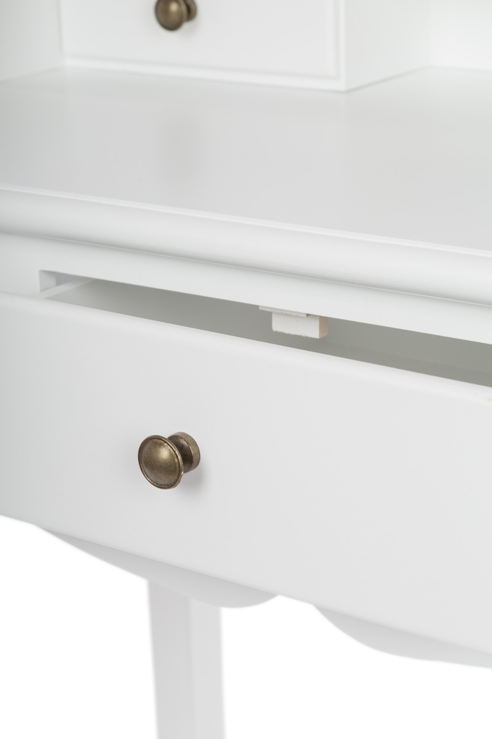 Schminktisch ELEGANCE - weiß antik - 3 Schubladen