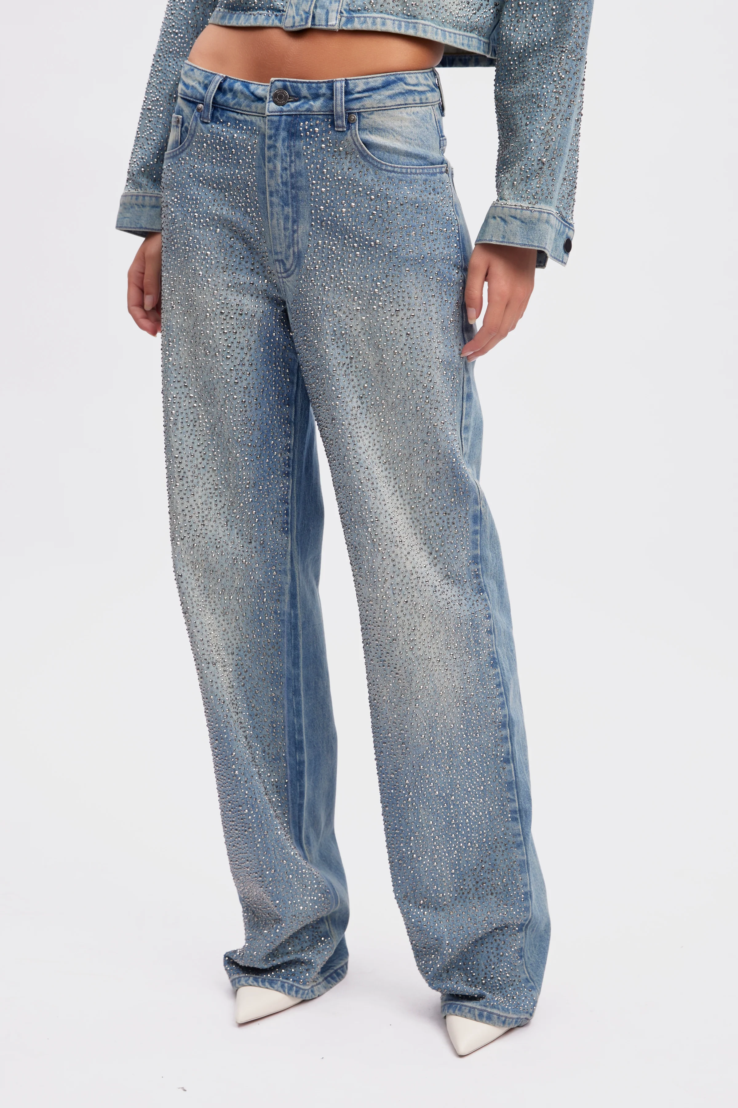 GESTUZ  ZorahGZ MW jeans - Mid Blue Washed