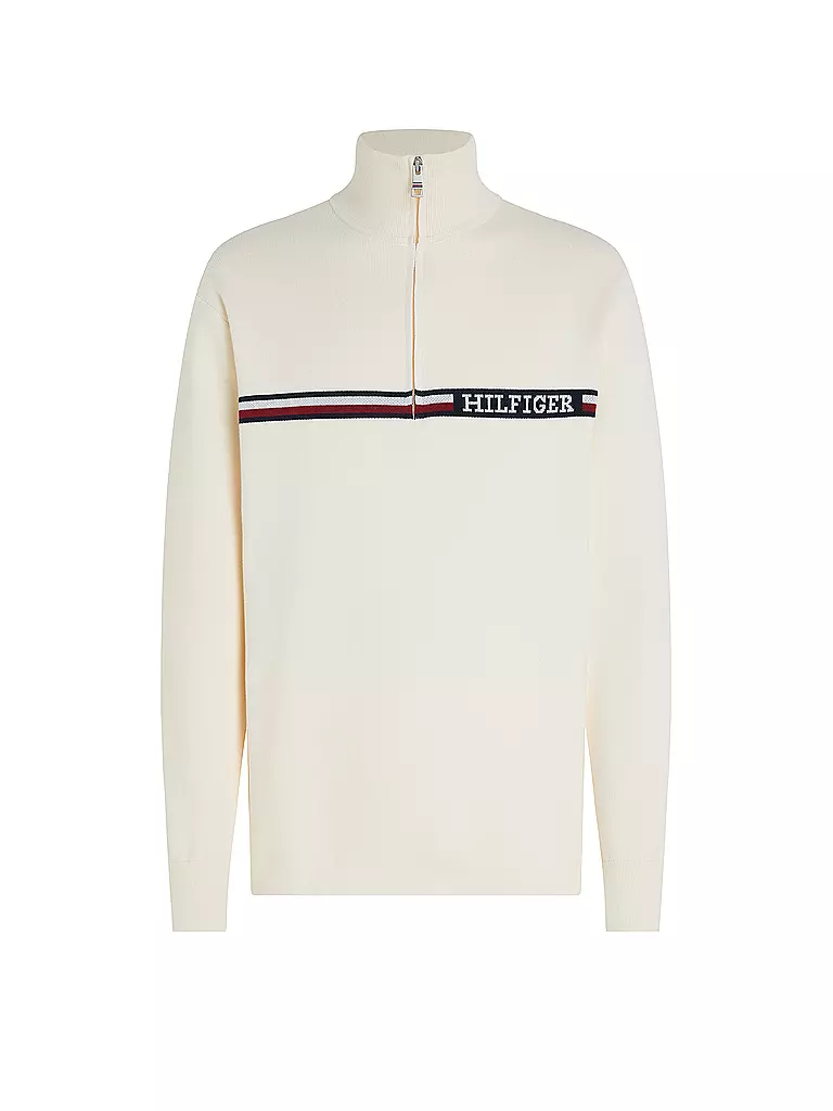 TOMMY HILFIGER Troyer Pullover creme