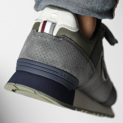 Baskets Travis Authentic 002 Gray Navy Military Green