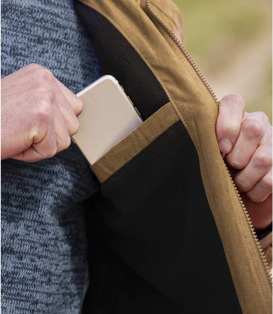 Blouson Suédine Doublé Polaire