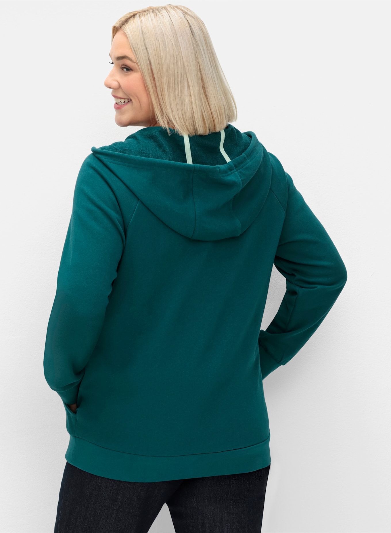 Sheego Shirtjacke »Kapuzensweatjacke«, 1 Stk.