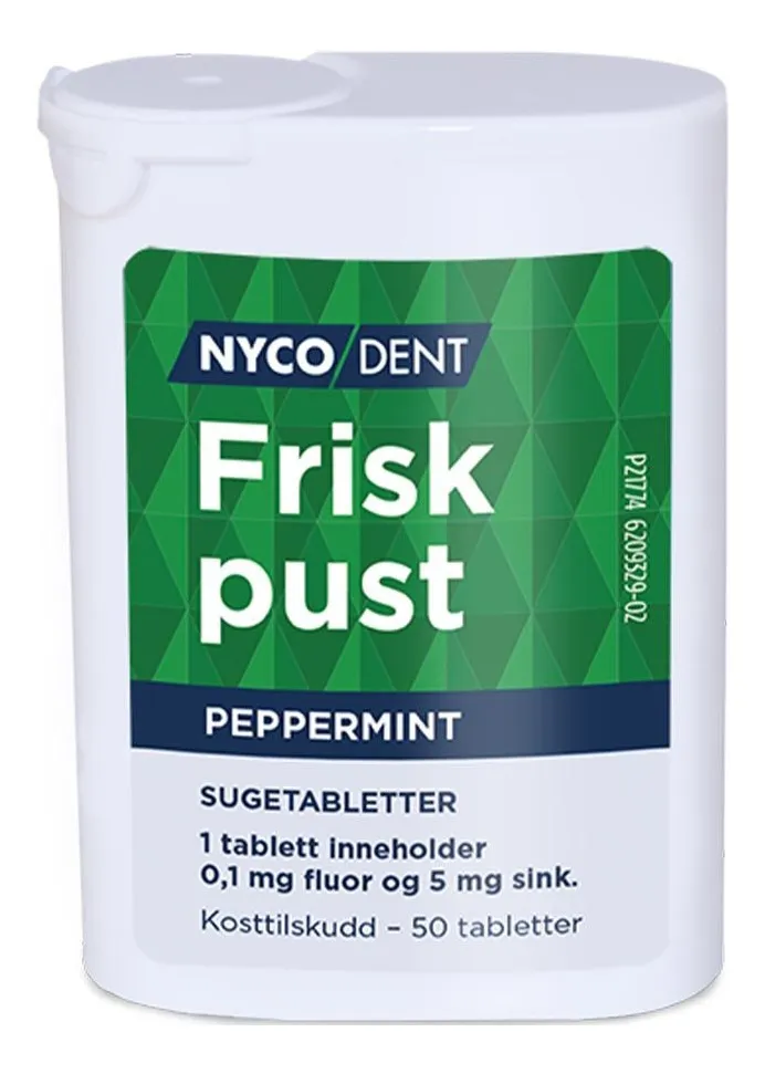 Nycodent Frisk Pust Peppermint - 50 sugetabl.