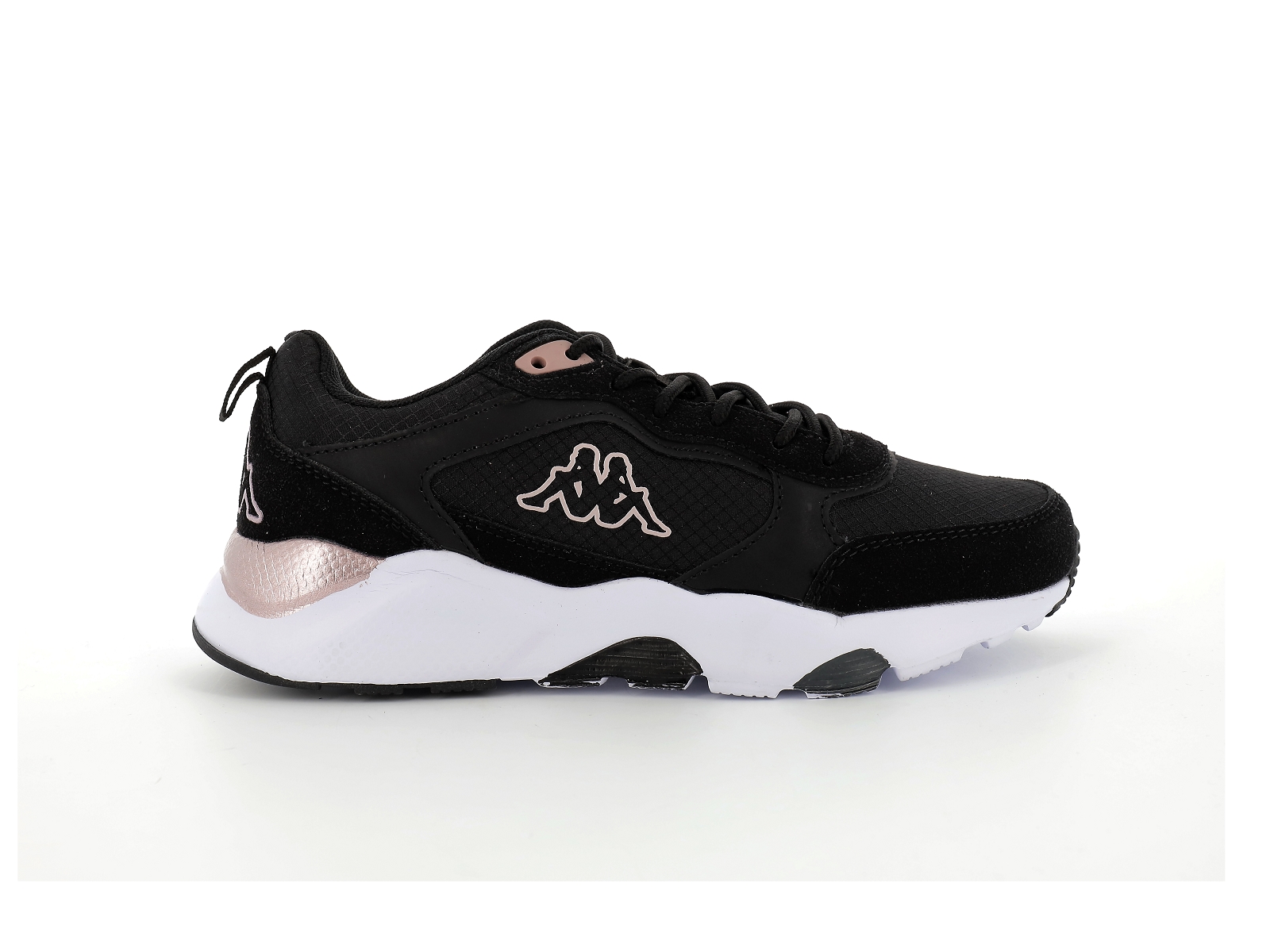 Kappa-33147XW Matières combinées Noir Rose