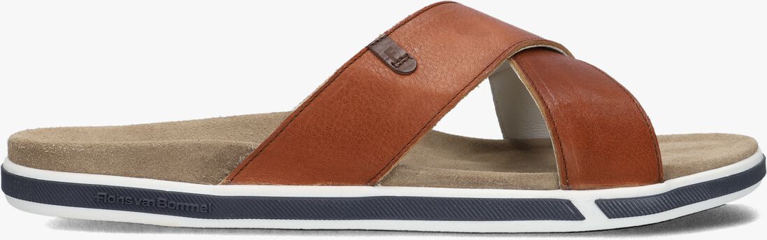 FLORIS VAN BOMMEL cognac floris van bommel slippers sfm-90008