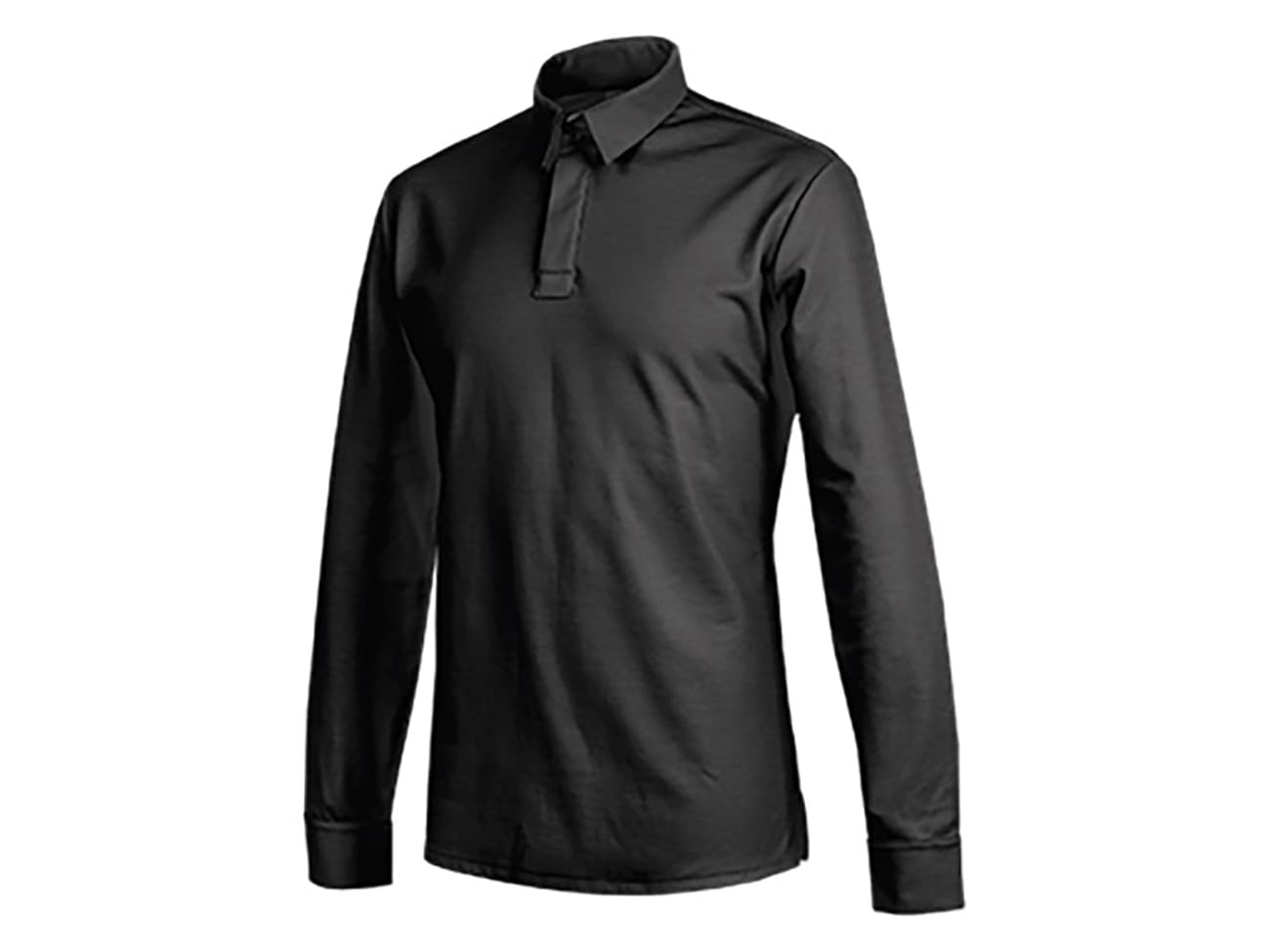 Polo homme OXO noir - Manches longues - Taille S (42/44) - Clément Design