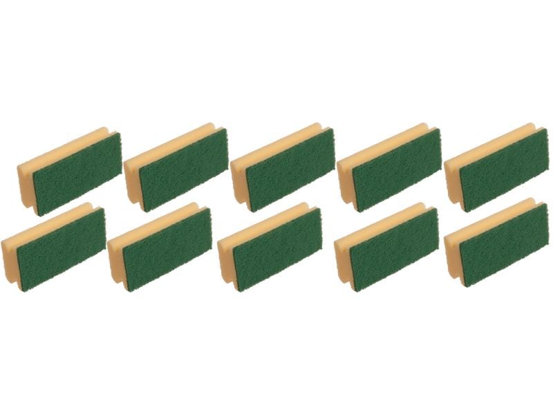 Edi Baur Schwamm Basic 10 Stück, Gelb/Grün Padschwämme
