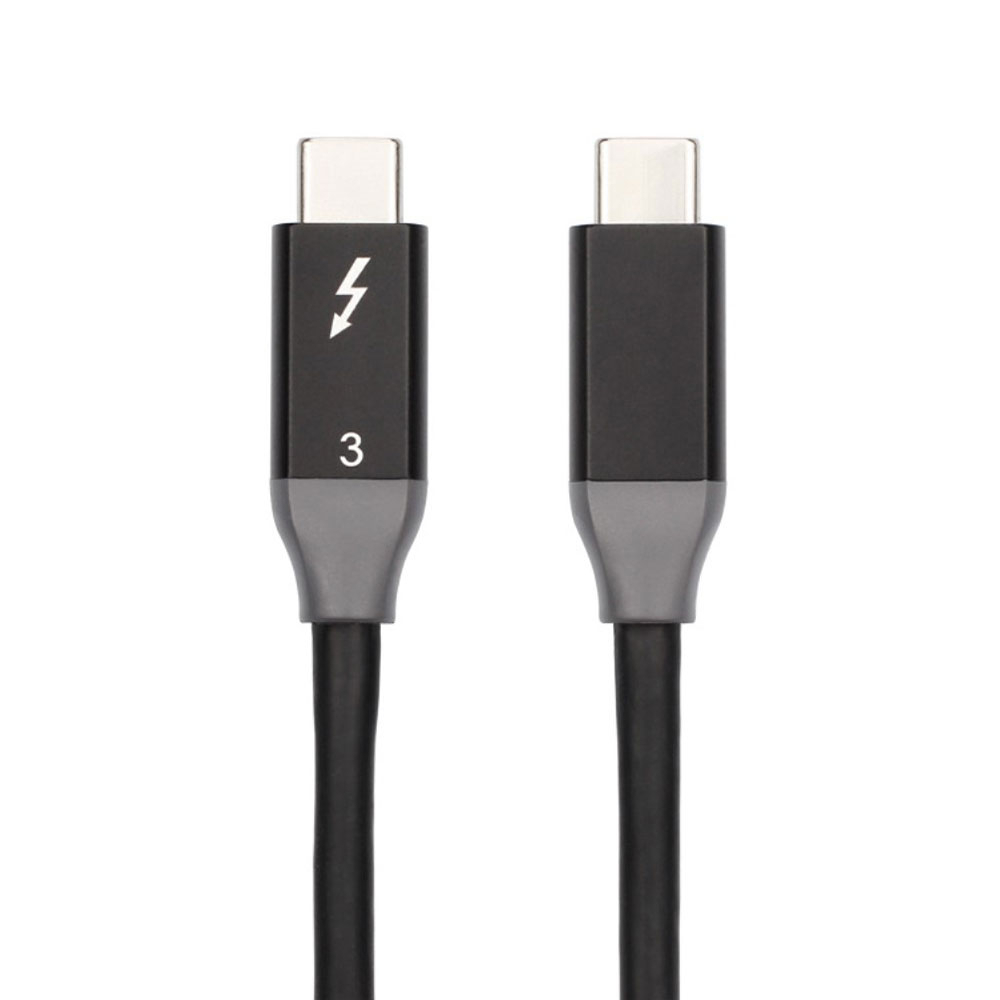 (1.2m) 100W USB C auf USB C Ladekabel Thunderbolt 3 Datenkabel 4K Monitor-Verbindungskabel 40 Gbit/s - Schwarz