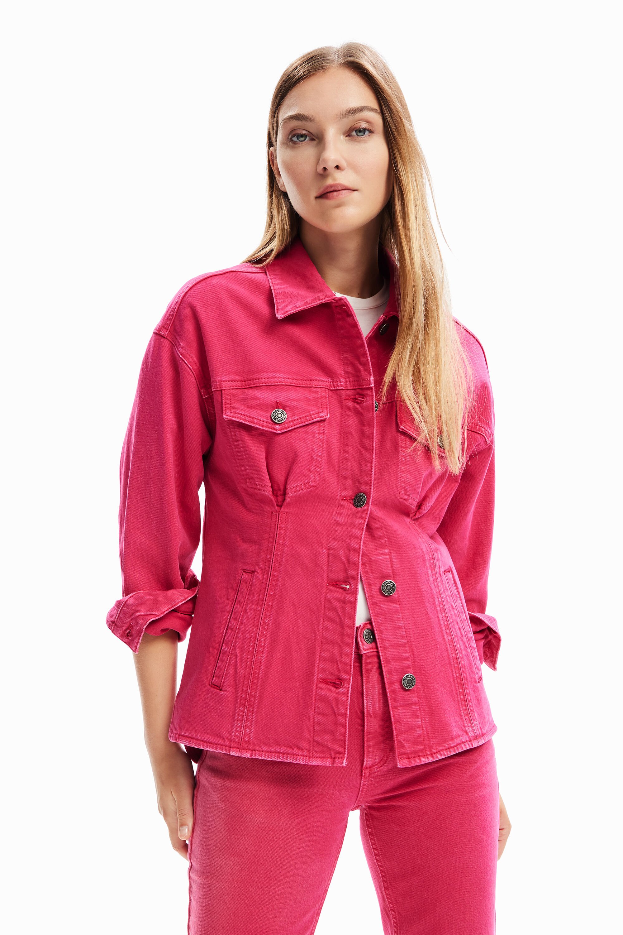 Veste trucker jean pinces