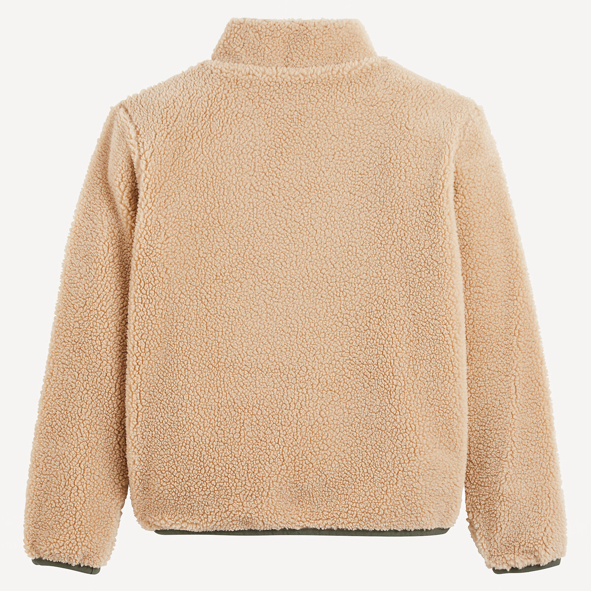 COLEÇÕES LA REDOUTE<br>Suéter com zíper e gola alta, em sherpa