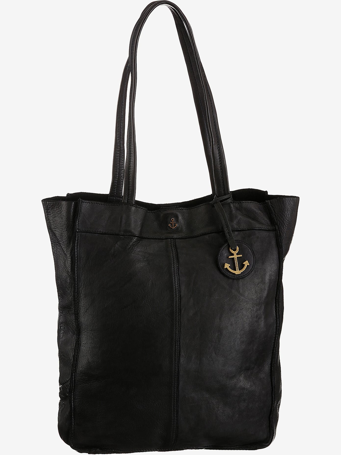 Cabas en cuir délavé