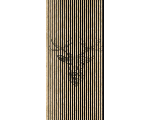 Digitaal bedrukt akoestisch paneel Deer 1 2400 x 1133 x 19 mm Set = 2 individuele panelen