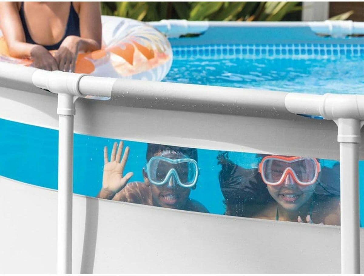 Intex kit Piscine Tubulaire Clear Window (ø) 4,88 x (h) 1,22m