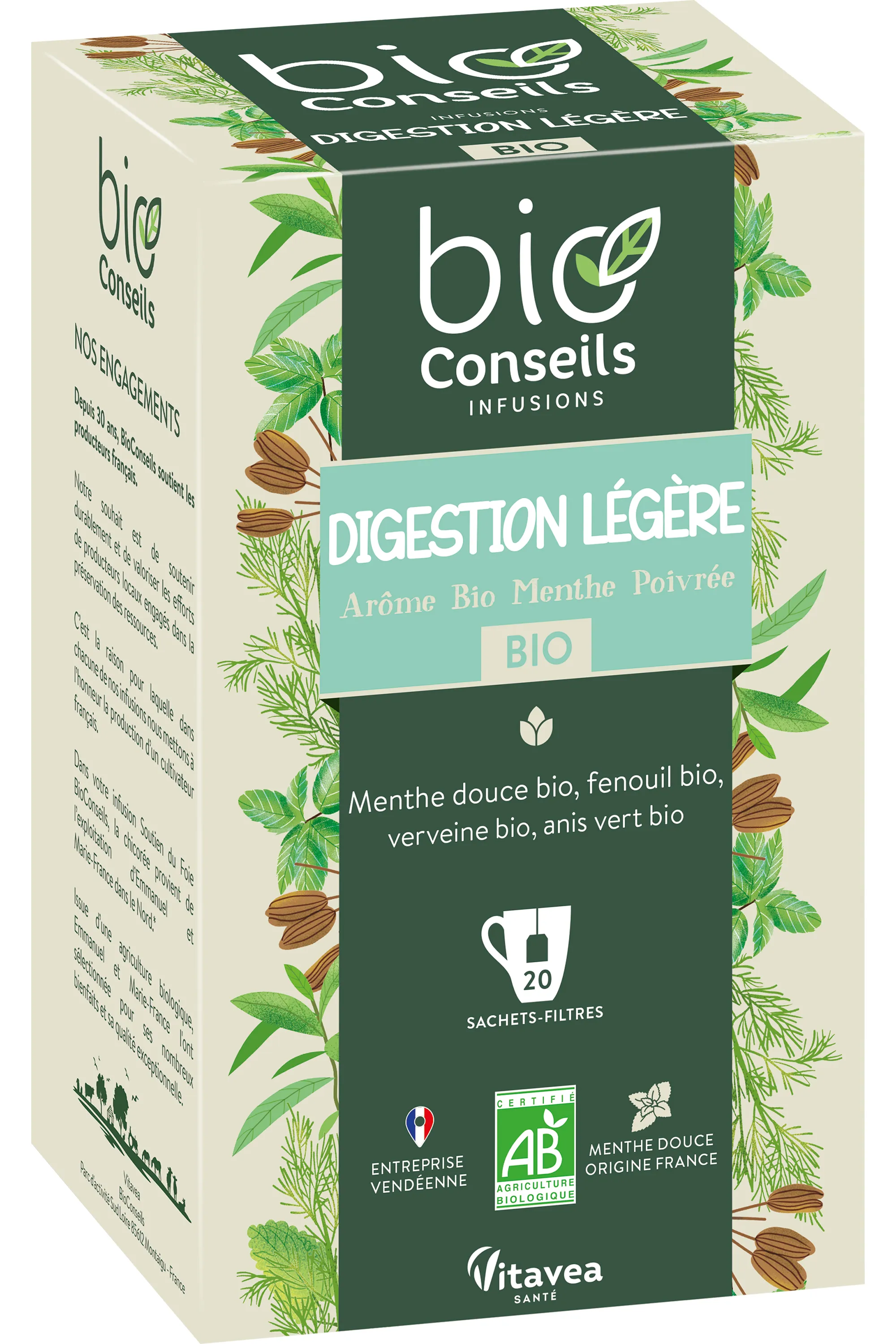 BIO CONSEILS Infusion digestion légère Bio-38 g