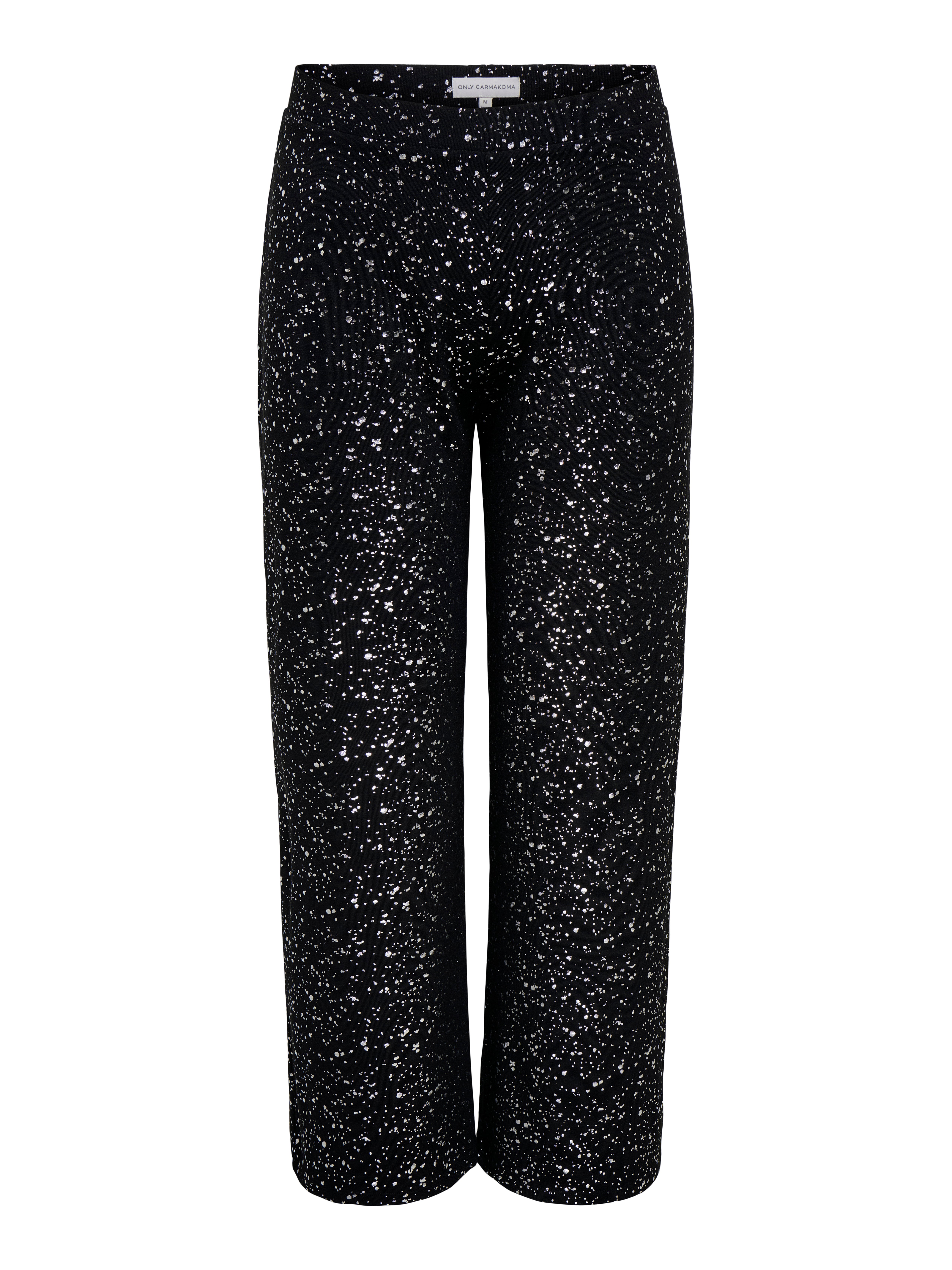 CARNEWFOILA Weiter Beinschnitt Hose mit weitem Beinschnitt Black