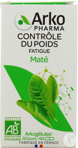 Arkopharma Arkogélules Contrôle Du Poids Maté Bio 60 Gélules
