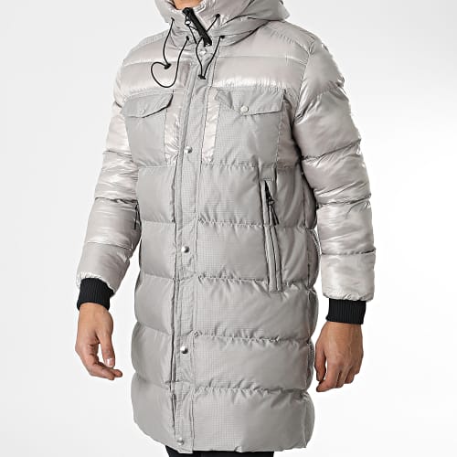 Doudoune Longue A Capuche 22K41 Gris