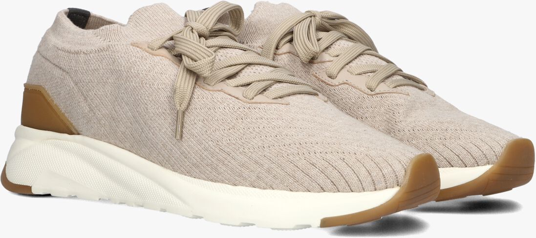beige nubikk lage sneakers weston knitto
