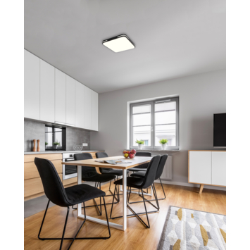 Lutec Connect slimme plafondlamp Tetra zwart 38W