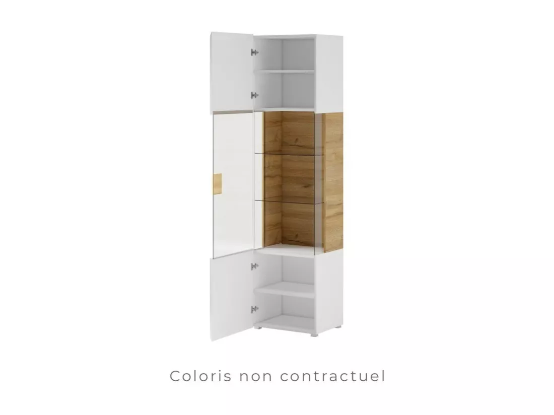 Vitrine collection OHIO. Couleur gris anthracite et chêne.