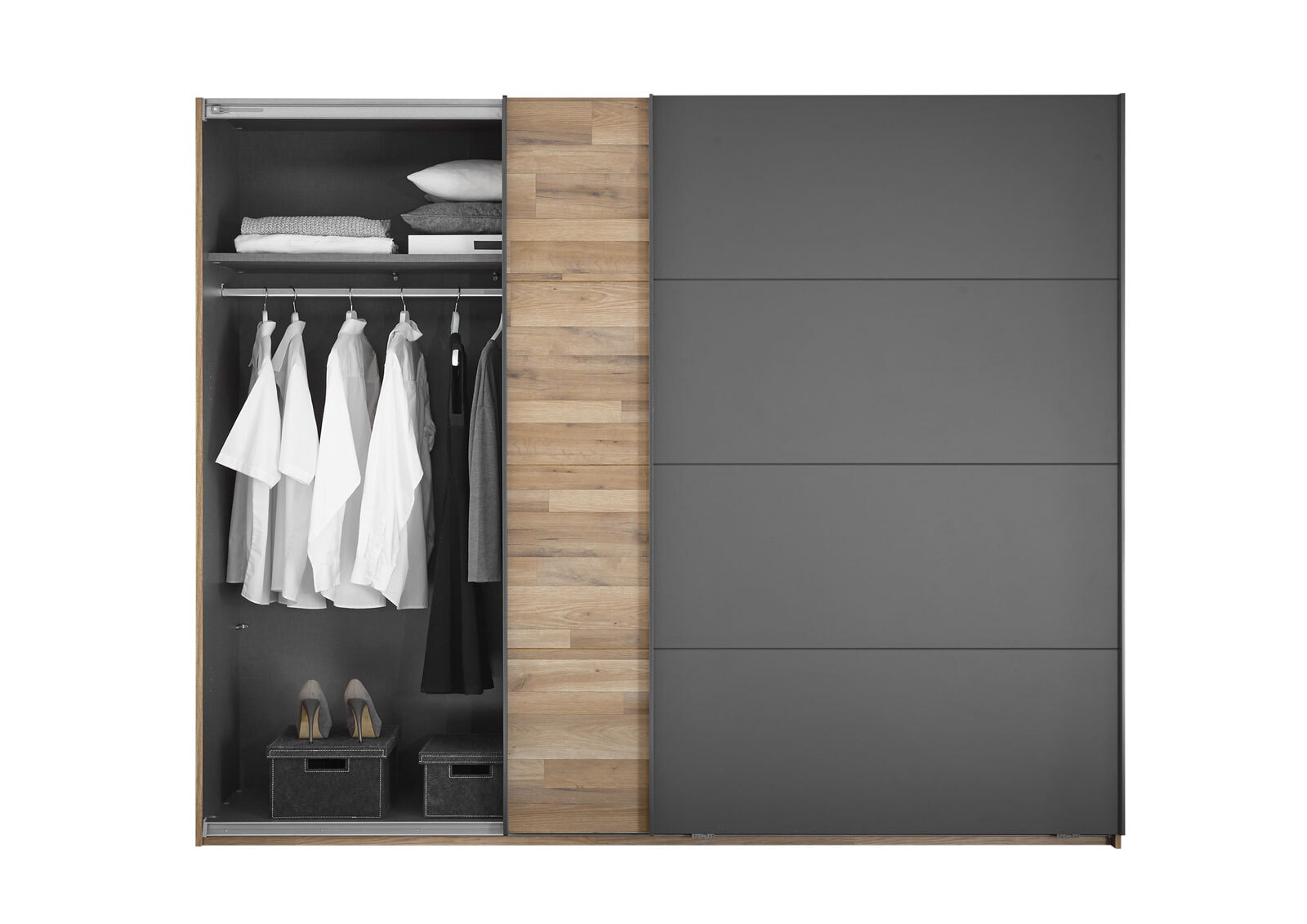 LIV'IN Schwebetürenschrank RIVOLI Montana Oka /graphit