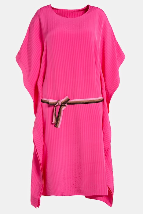 Kleid, Seersucker-Streifen, Oversized, Halbarm