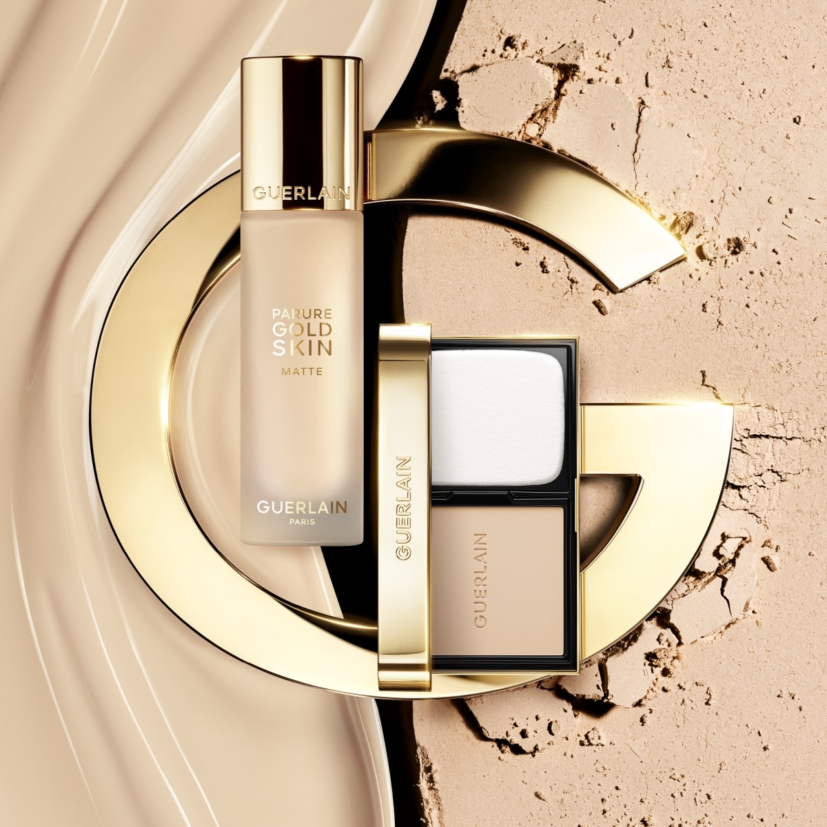GUERLAIN Parure Gold Skin Control Fond de Teint Compact Haute Perfection &  Matité