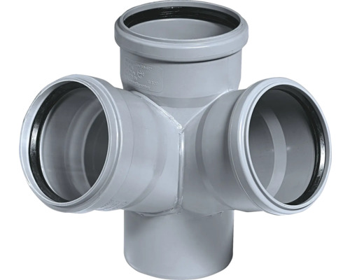HT-ED hoek dubbele aftakking 67° DN 110/110/110 mm
