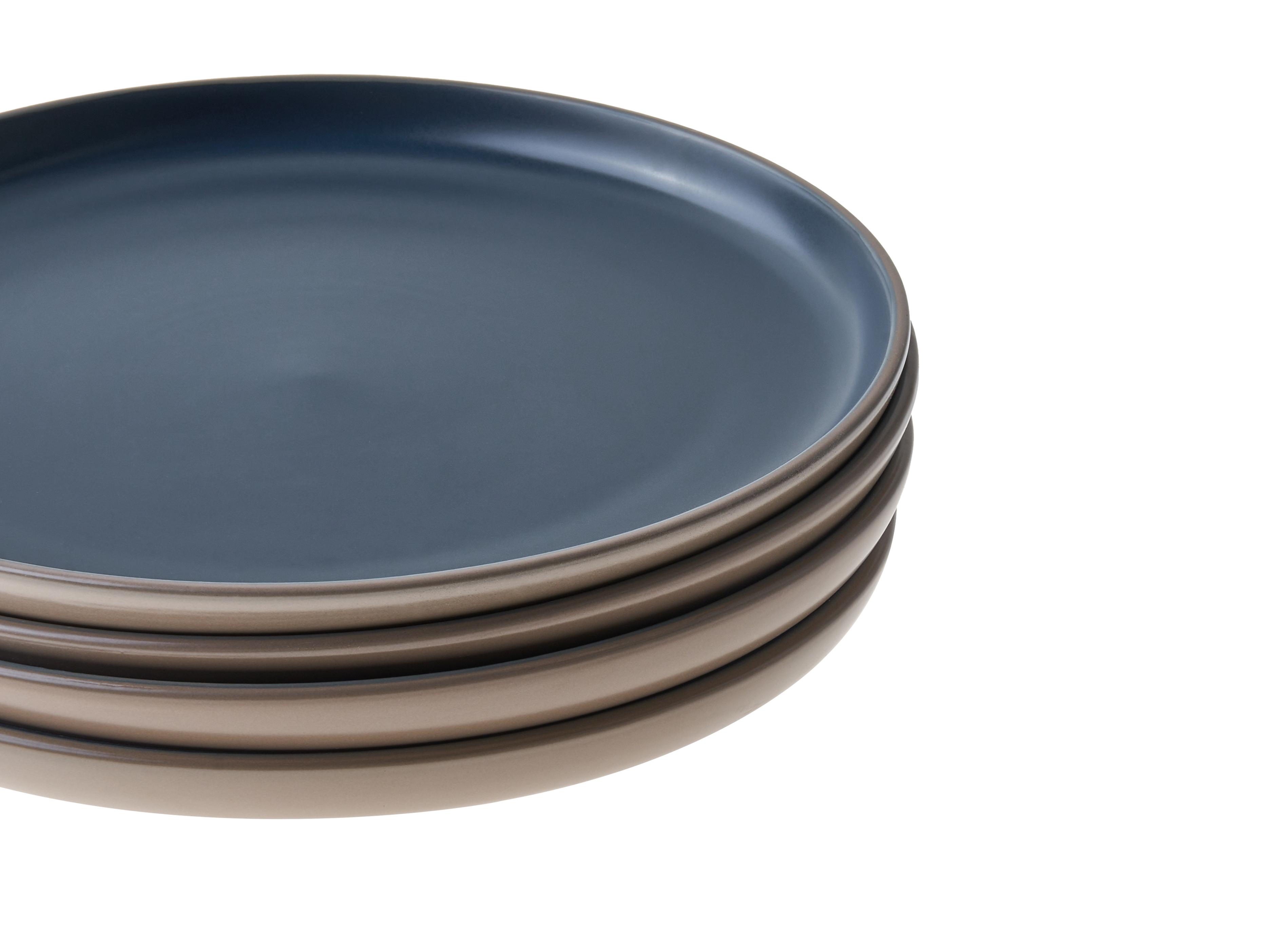16-delige serviesset NUTMEG Steengoed Beige/blauw