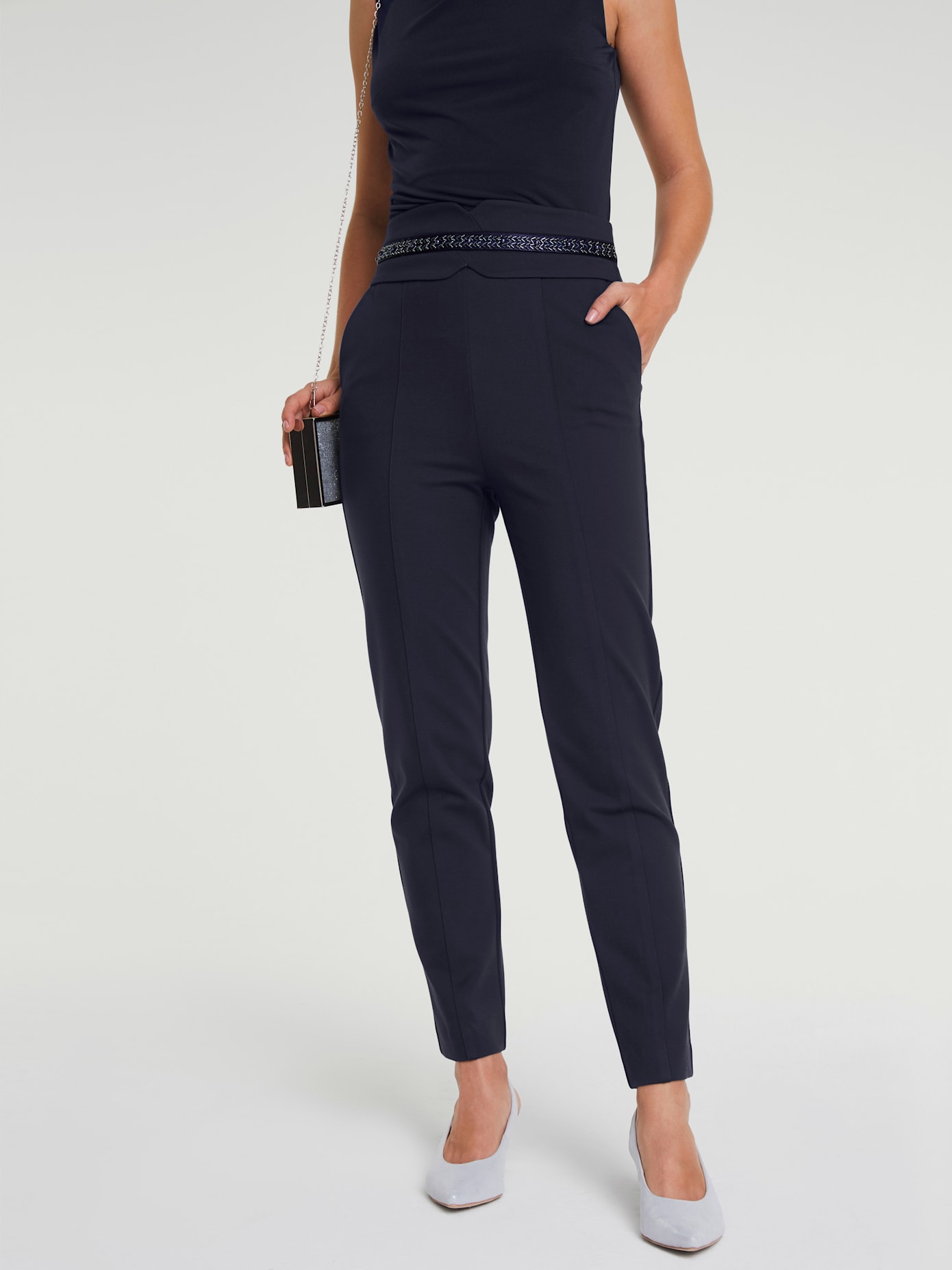 Pantalon en jersey longueur raccourcie