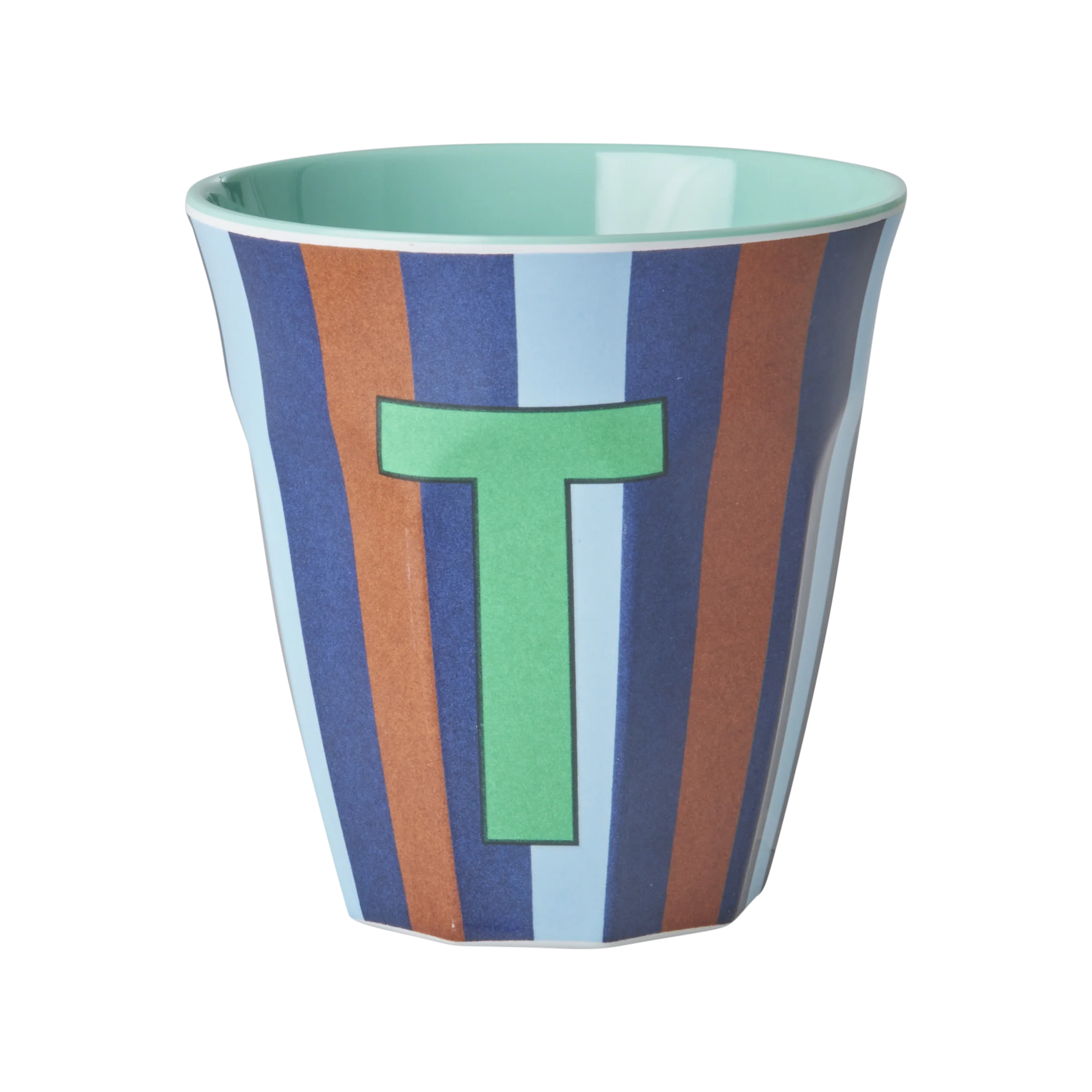 RICE  Melamine Alfabet kop, blå mix - 250 ml.