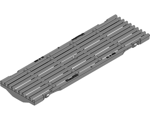 Hauraton Faserfix KS 100 gietijzeren langsrooster, KTL-gecoat, 500 mm x 149 mm x 20 mm