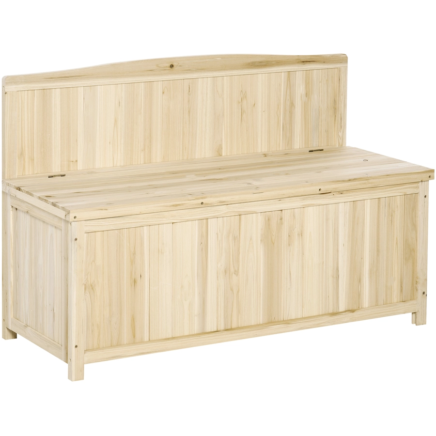Outsunny Gartenbank mit Stauraum natur
